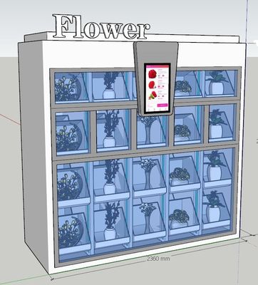 Metro Station Floral Bouquet Vending Machine QR Code Login