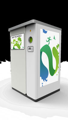 Party Show Aluminum Can Recycling Machine With 50 Inch Advertising Screen